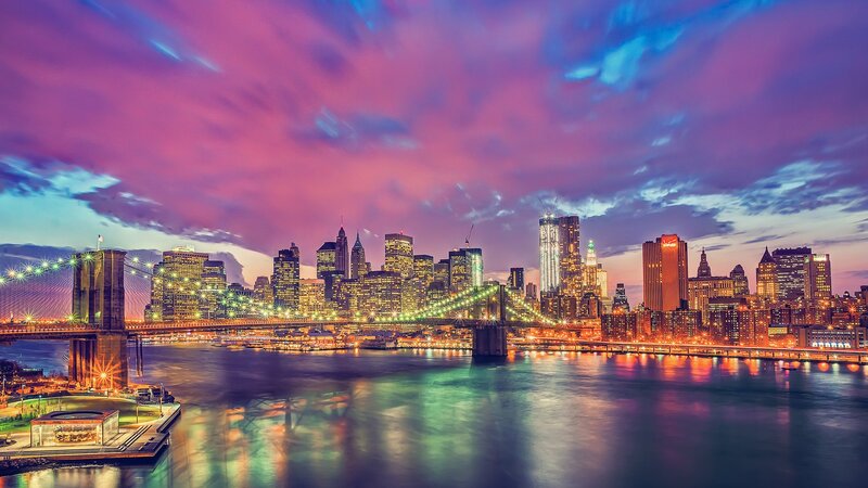 Brooklyn Bridge at dusk