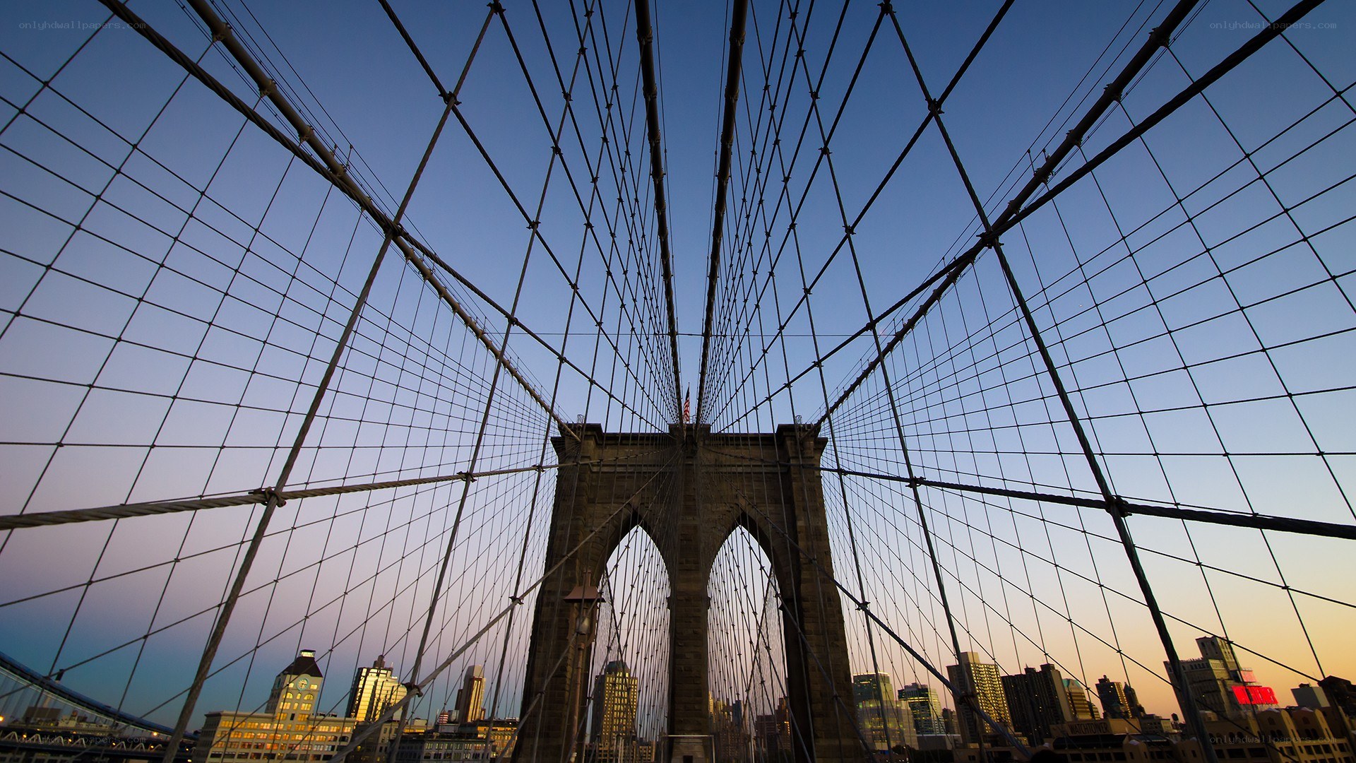 Brooklyn Bridge at dusk