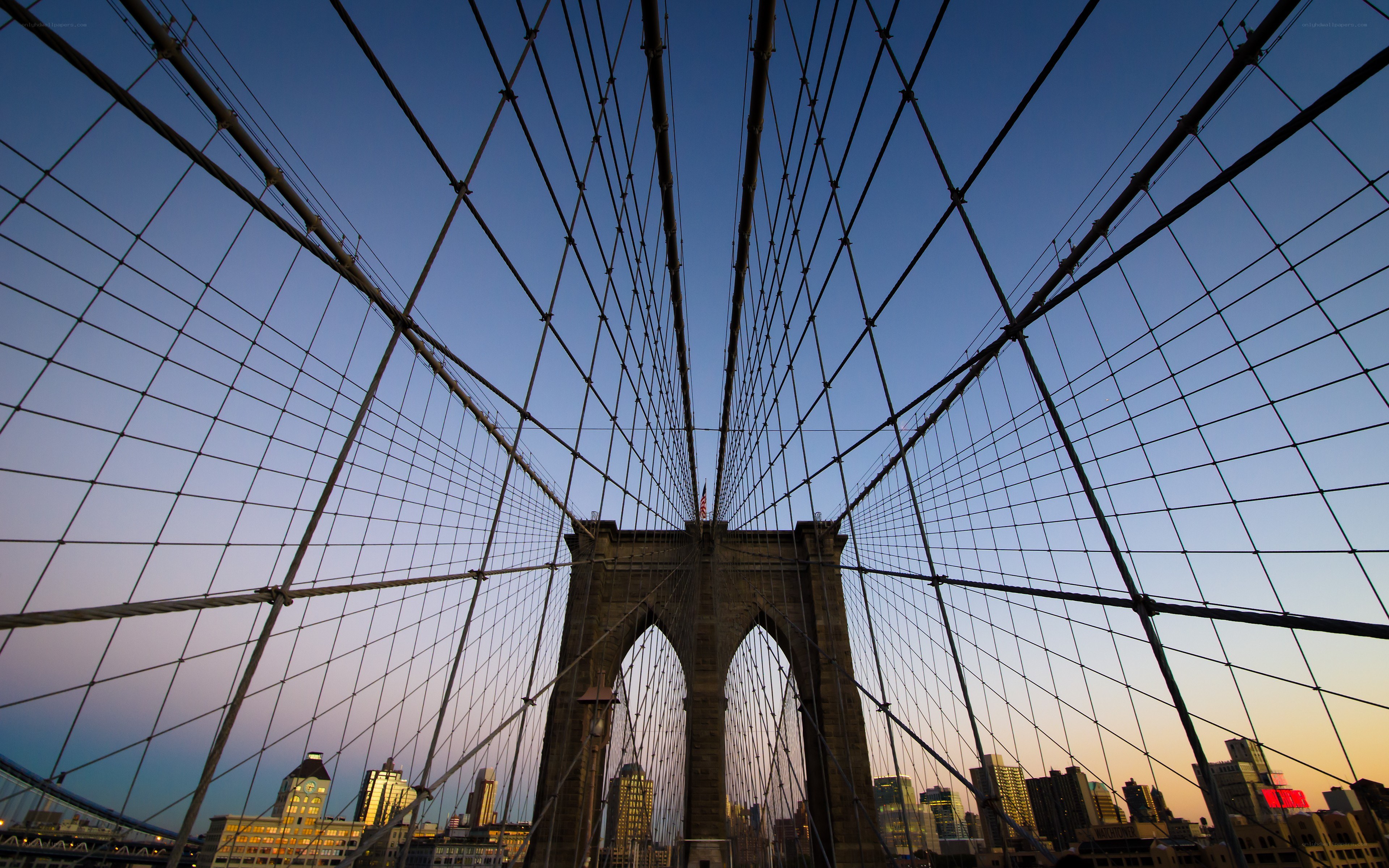 Brooklyn Bridge at dusk