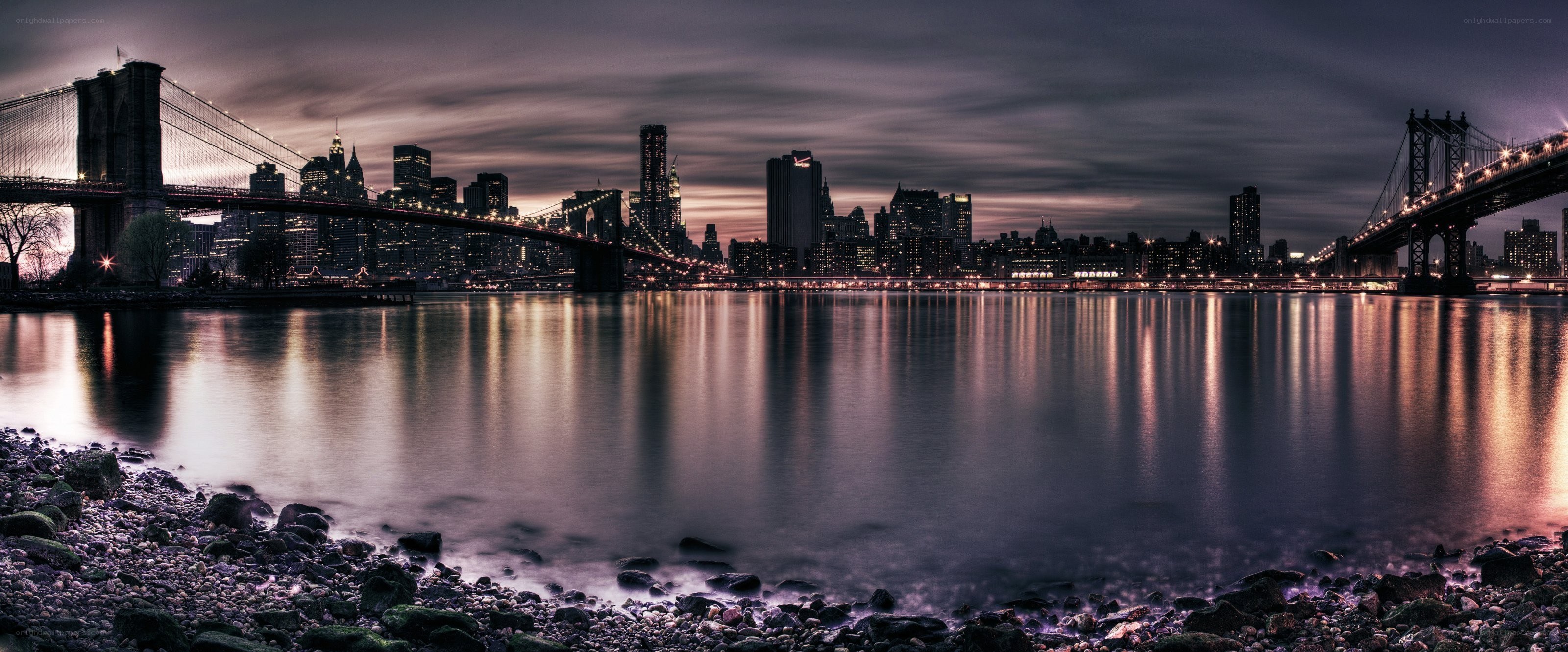 Brooklyn Bridge at dusk
