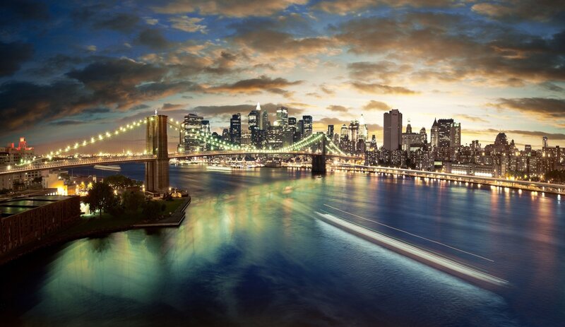 Brooklyn Bridge at dusk