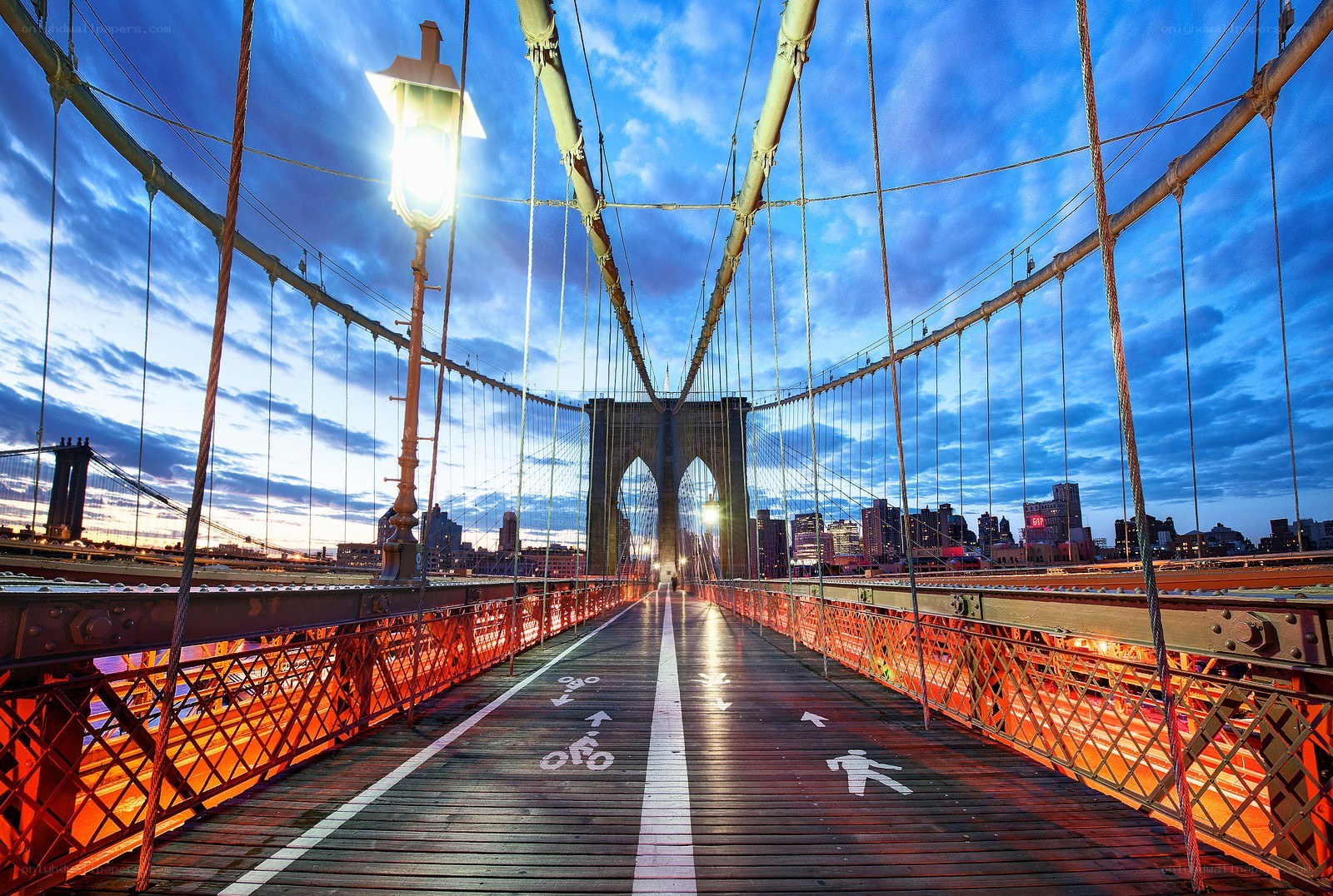 Brooklyn Bridge at dusk