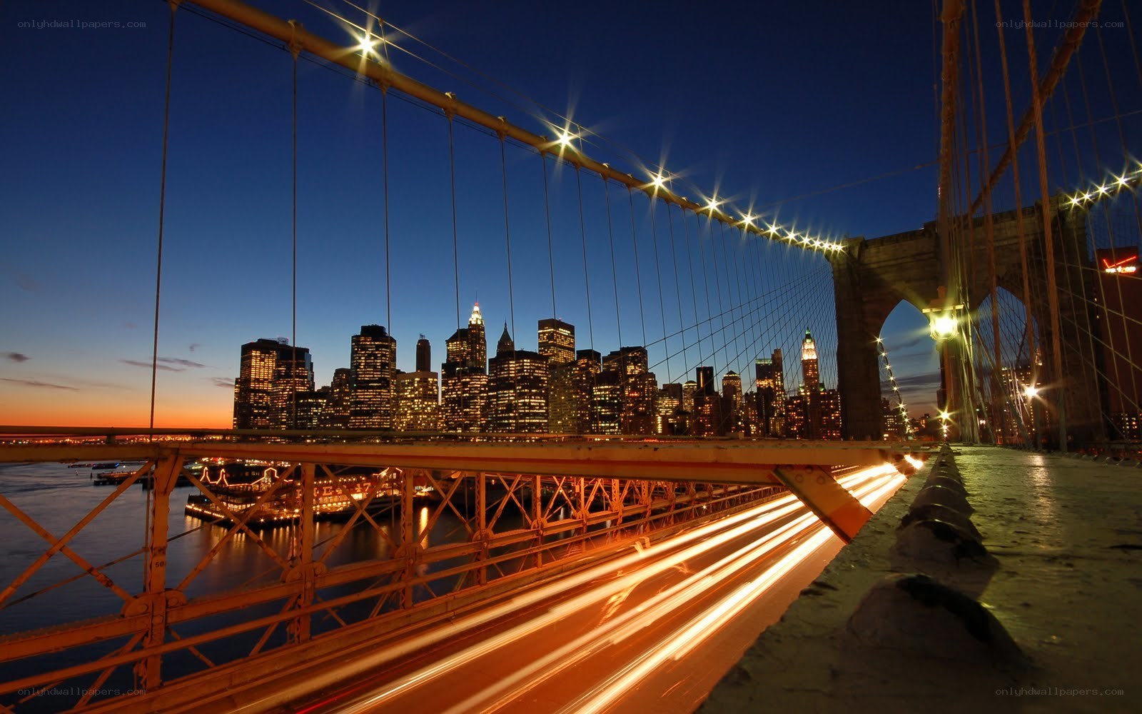 Brooklyn Bridge at dusk
