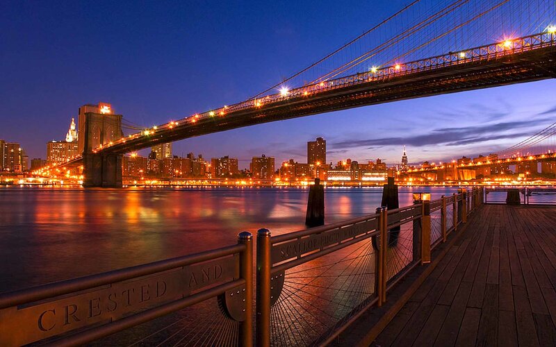 Brooklyn Bridge at dusk