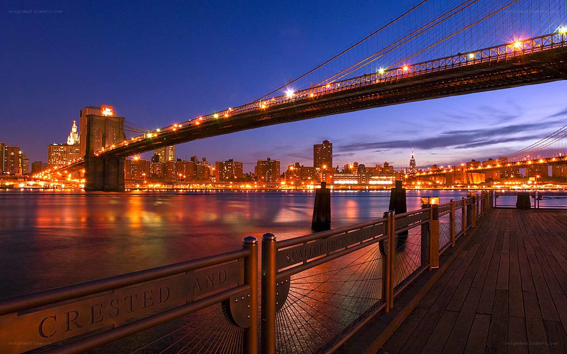 Brooklyn Bridge at dusk