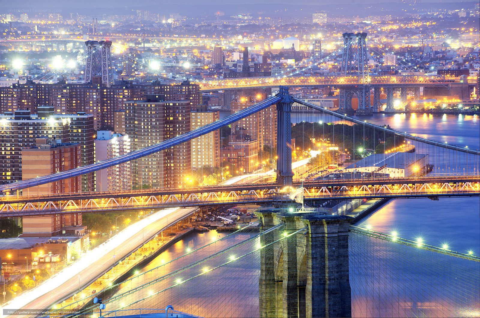 Brooklyn Bridge at dusk