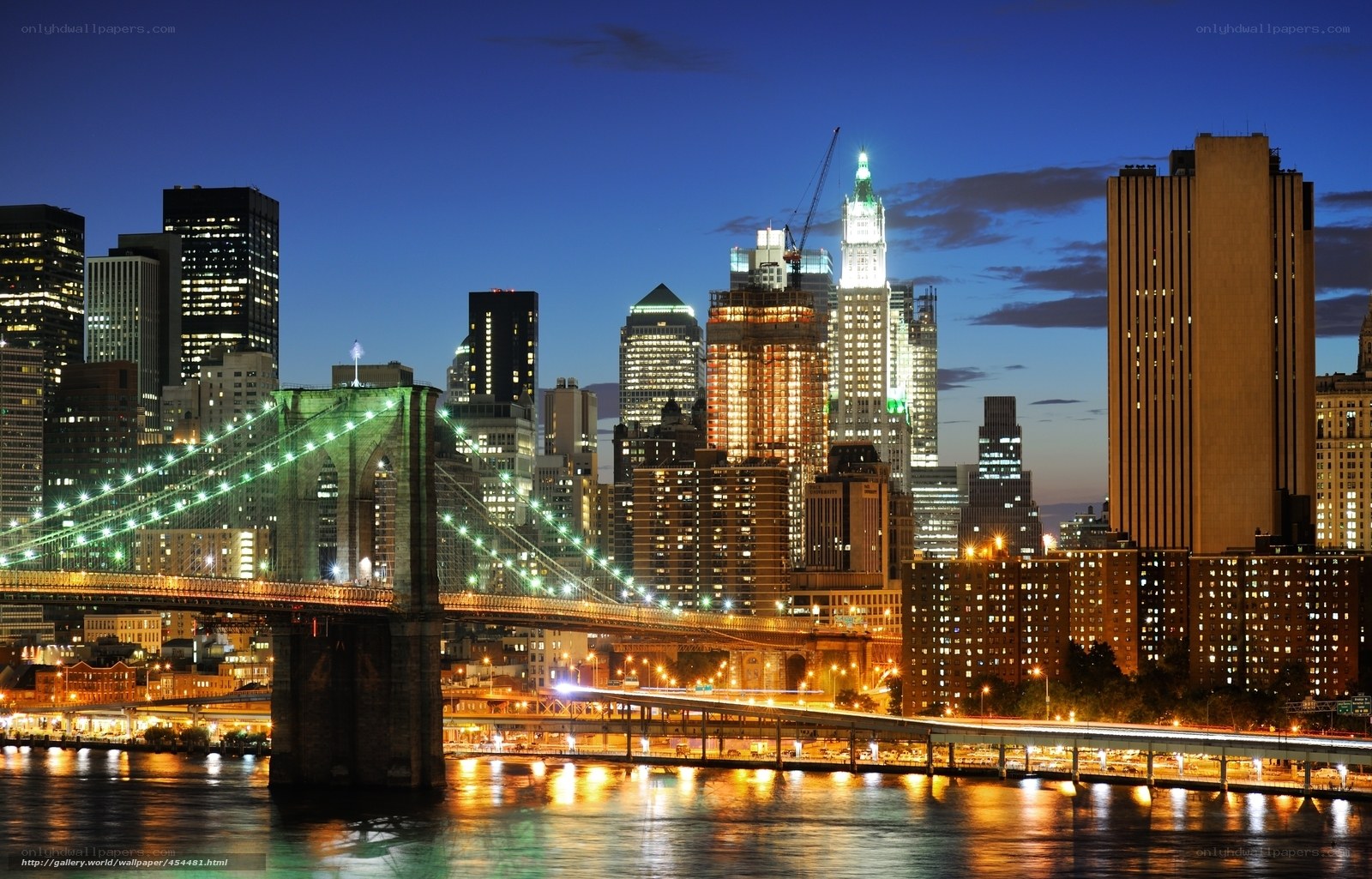 Brooklyn Bridge at dusk