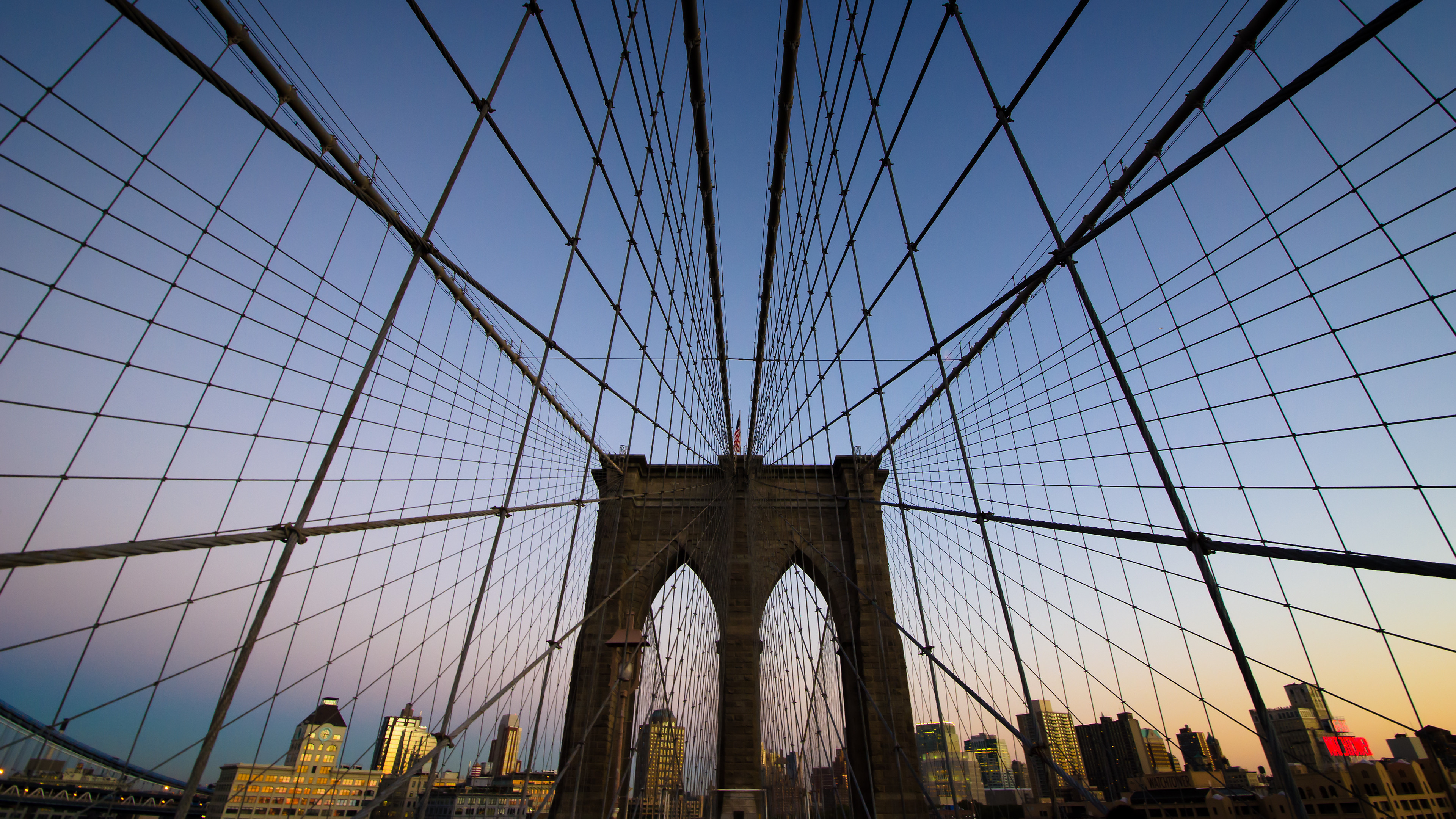 Brooklyn Bridge at dusk