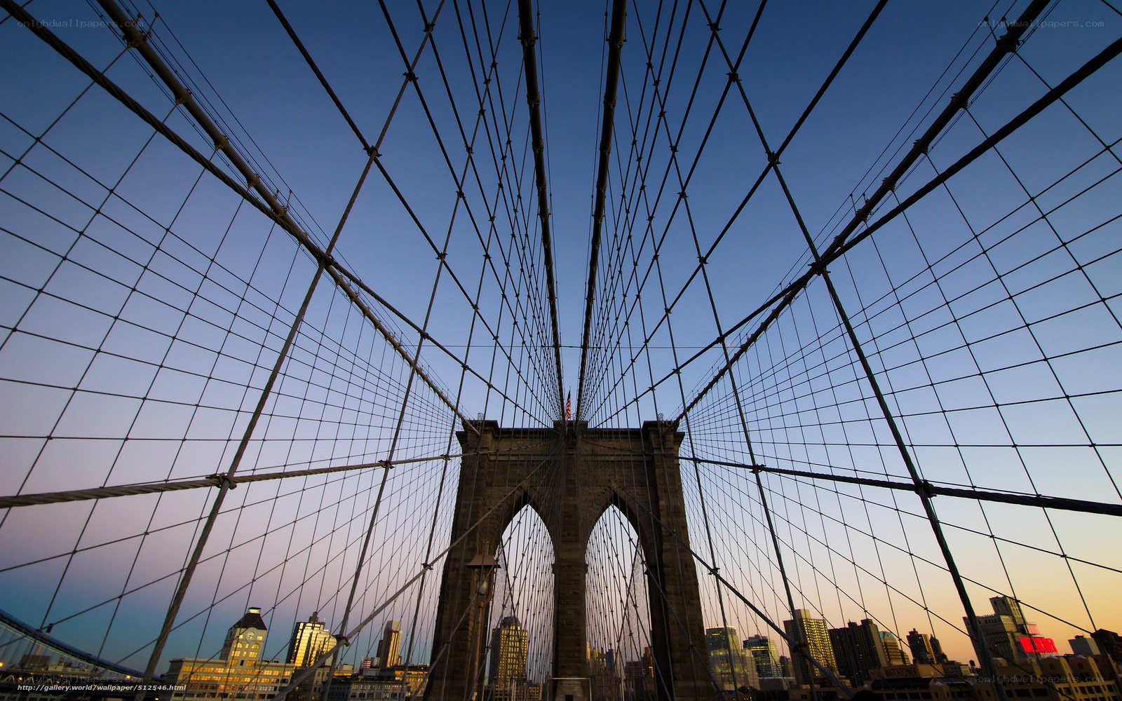 Brooklyn Bridge at dusk