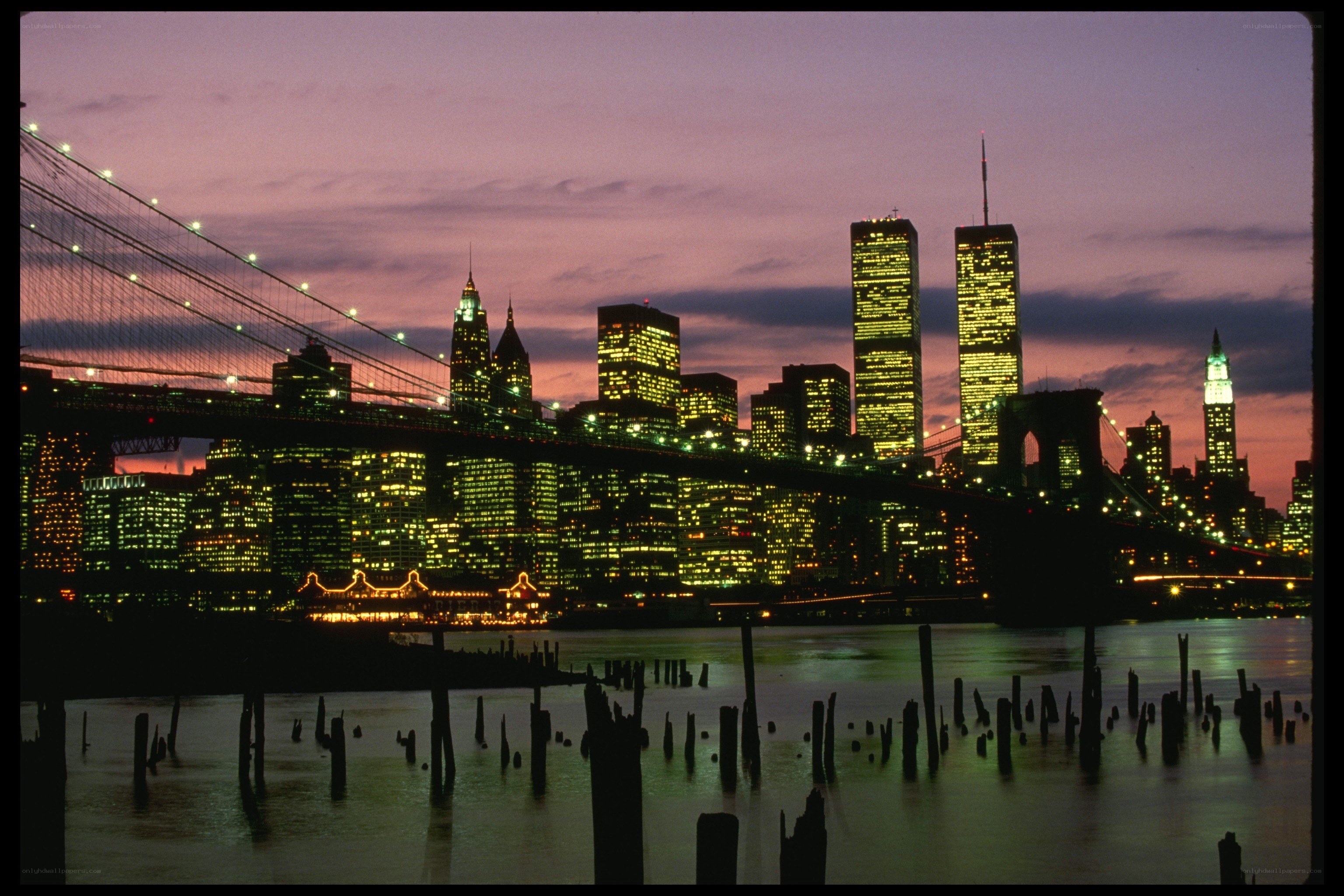 Brooklyn Bridge at dusk