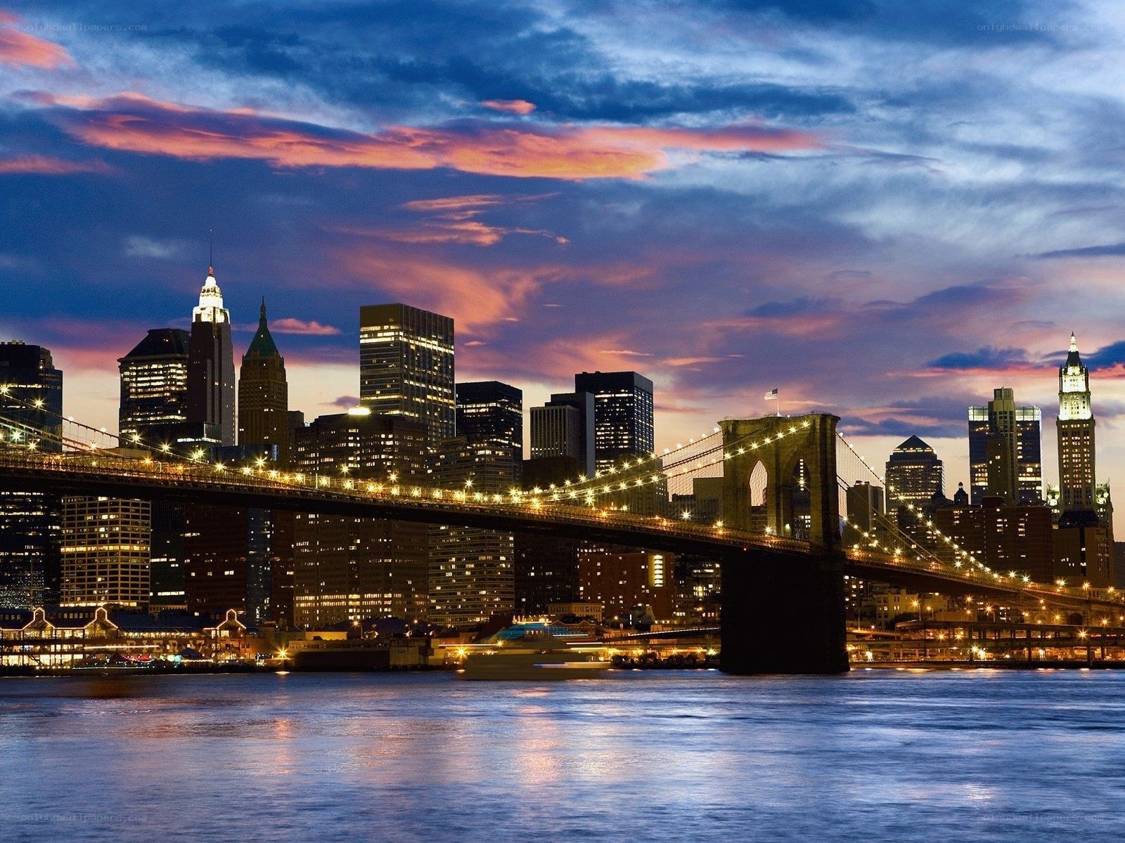 Brooklyn Bridge at dusk