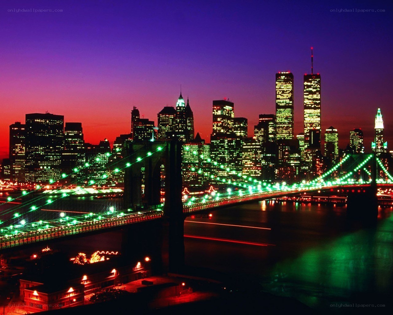 Brooklyn Bridge at dusk