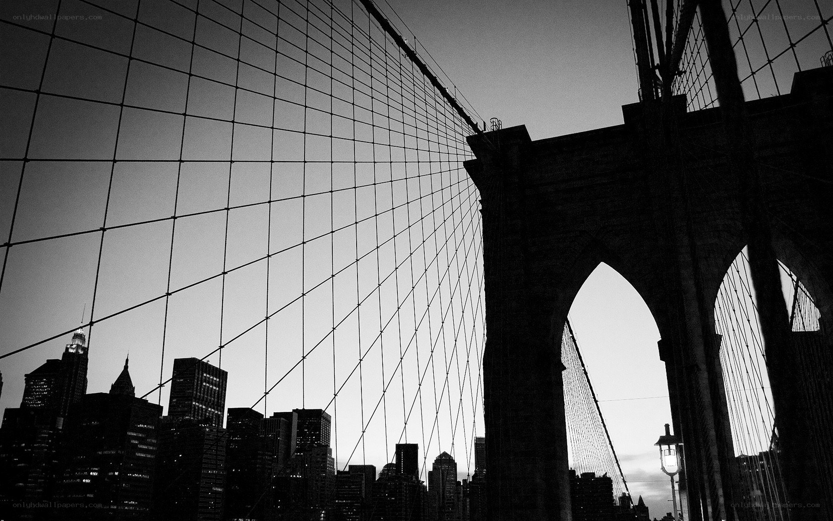 Brooklyn Bridge at dusk