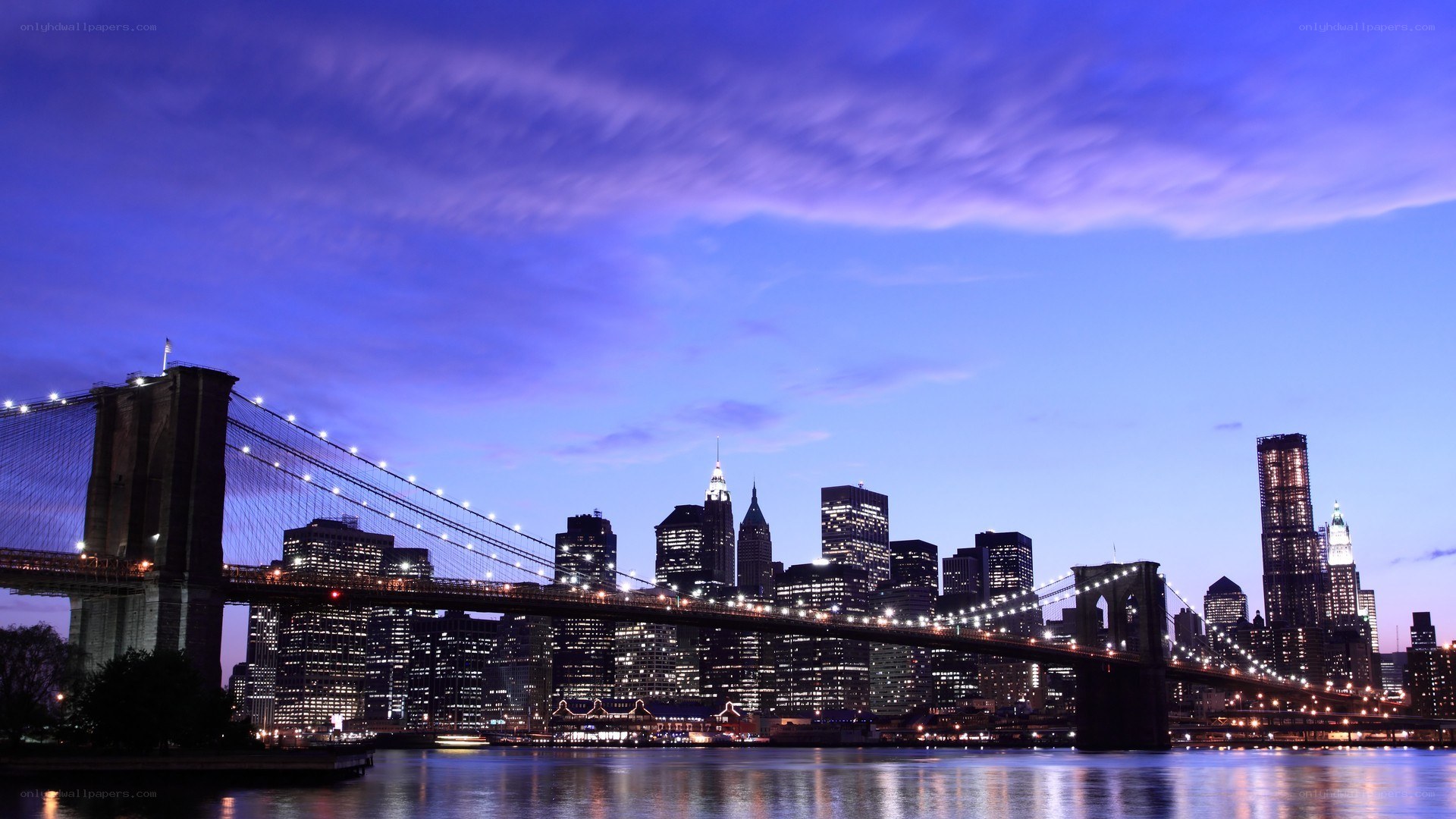Brooklyn Bridge at dusk