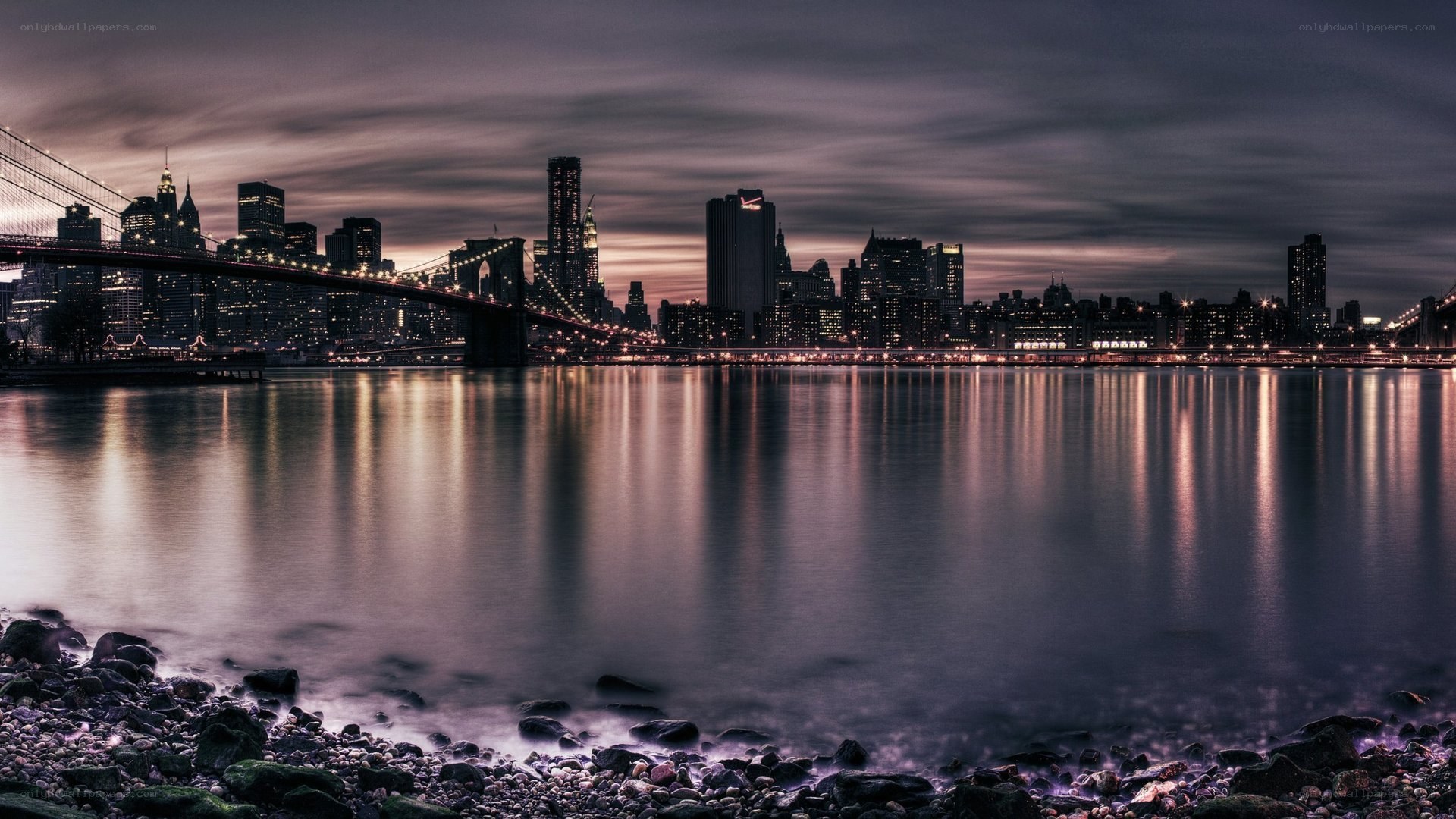 Brooklyn Bridge at dusk