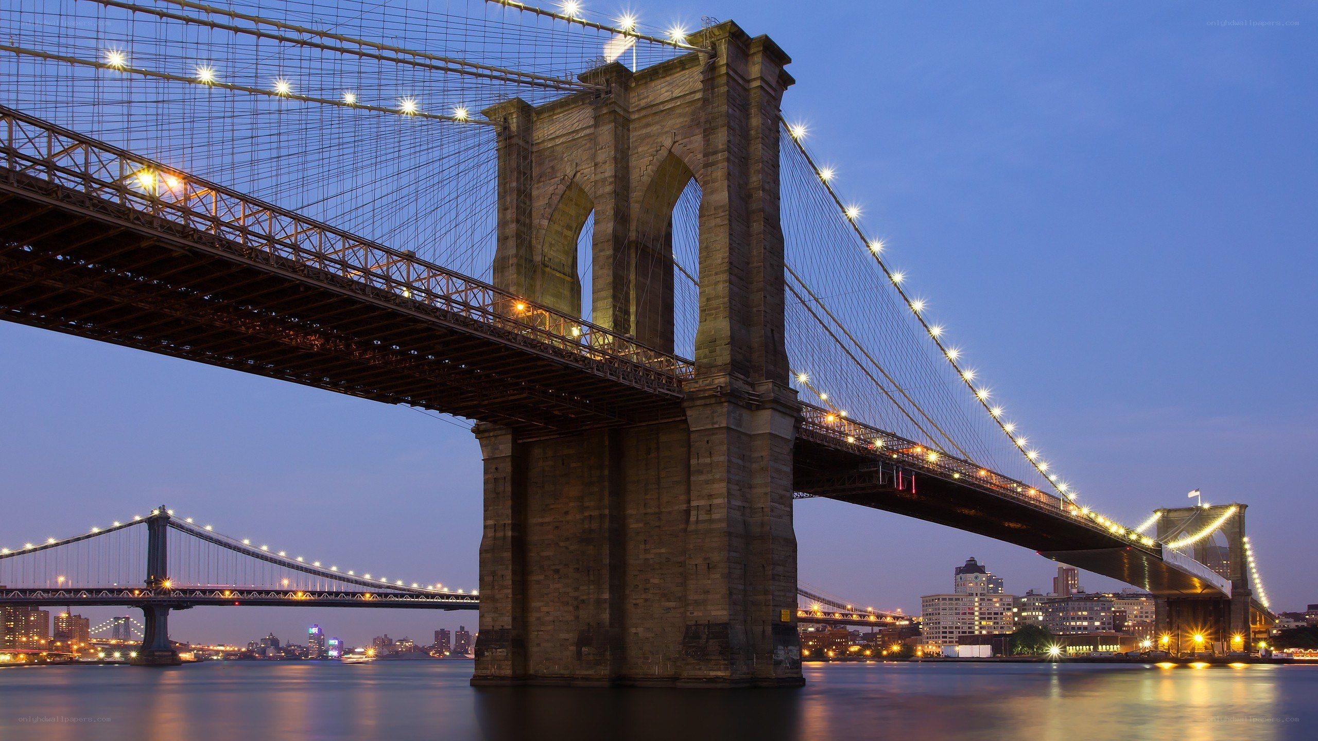 Brooklyn Bridge at dusk