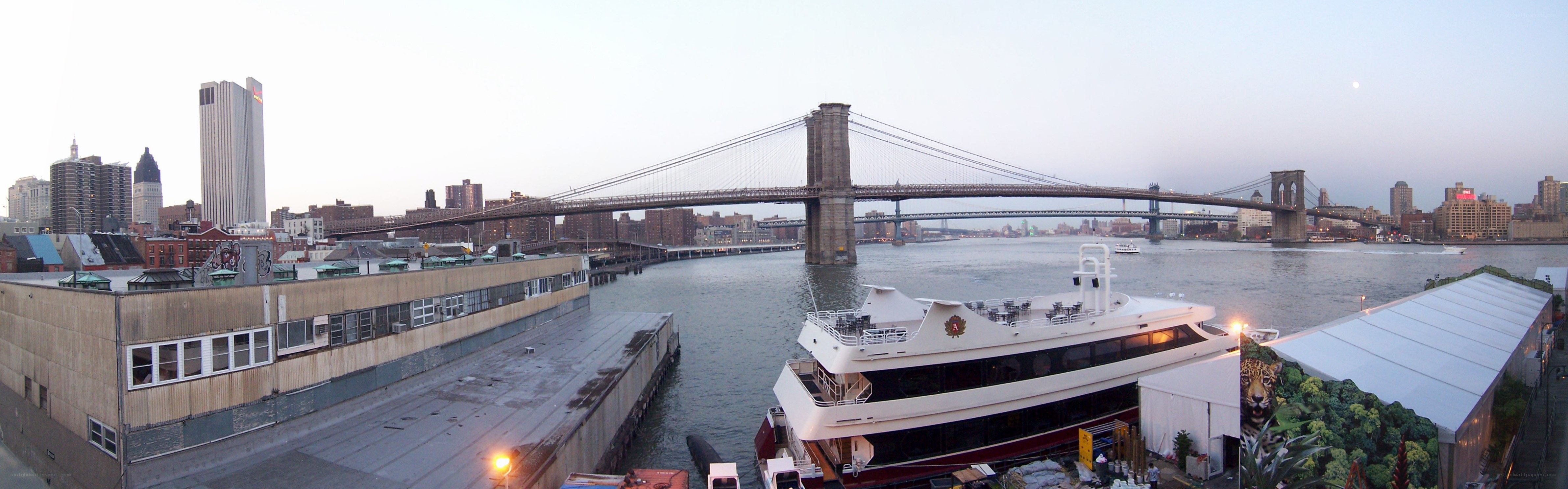 Brooklyn Bridge at dusk