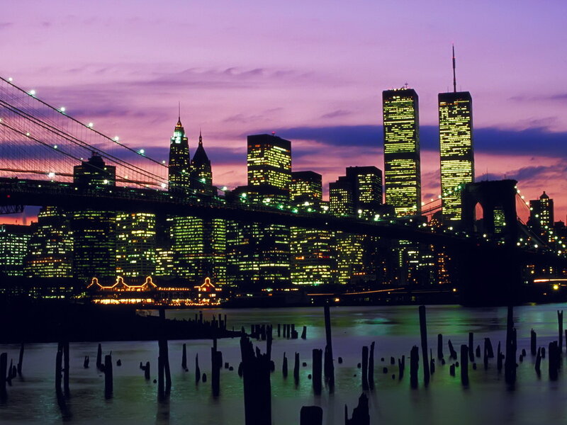 Brooklyn Bridge at dusk