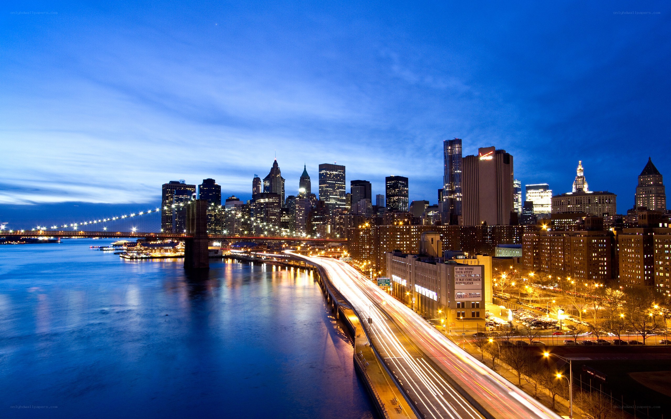 Brooklyn Bridge at dusk