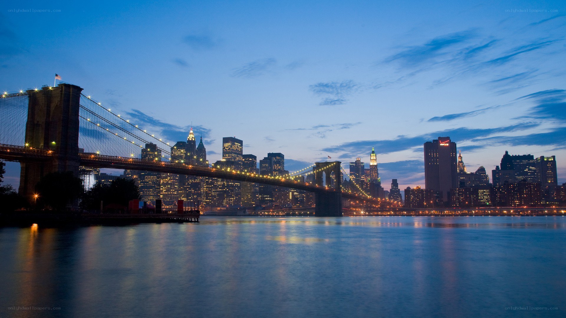 Brooklyn Bridge at dusk