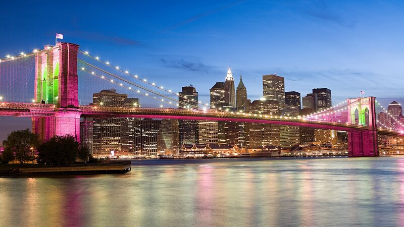 Brooklyn Bridge at dusk
