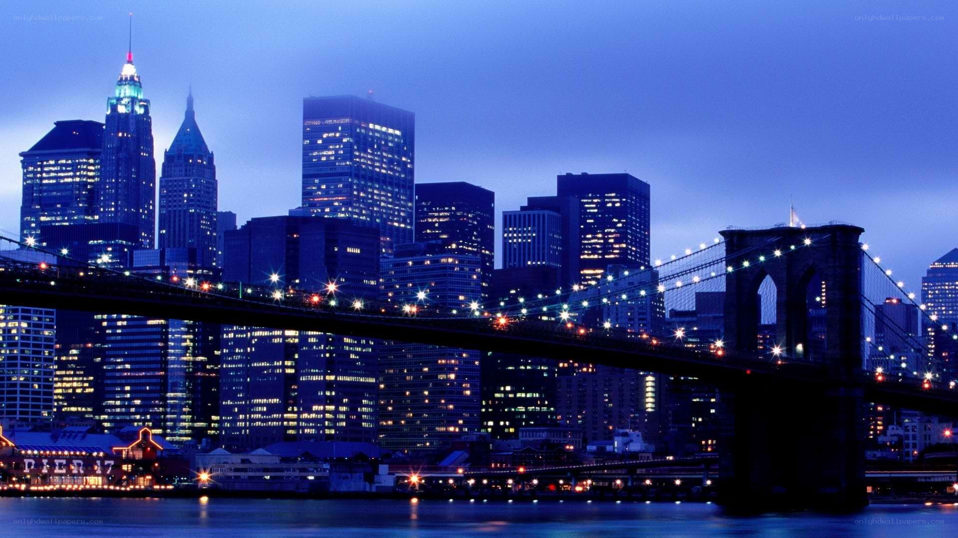Brooklyn Bridge at dusk
