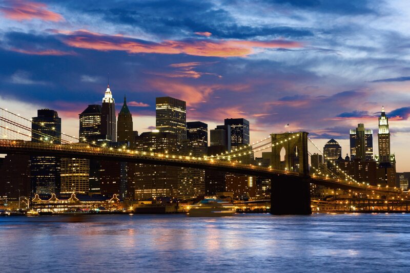 Brooklyn Bridge at dusk