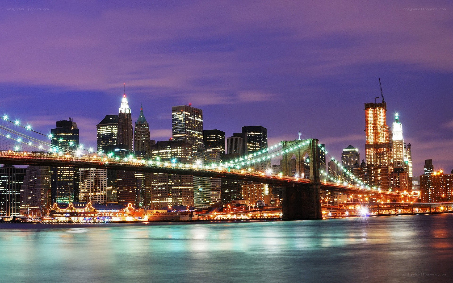 Brooklyn Bridge at dusk