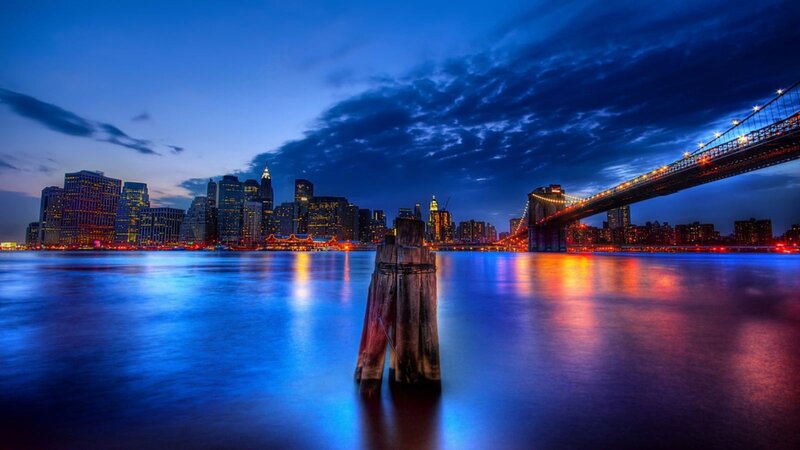 Brooklyn Bridge at dusk