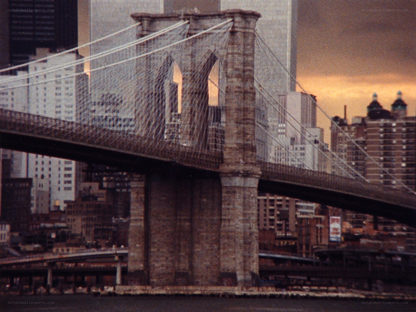 Brooklyn Bridge at dusk