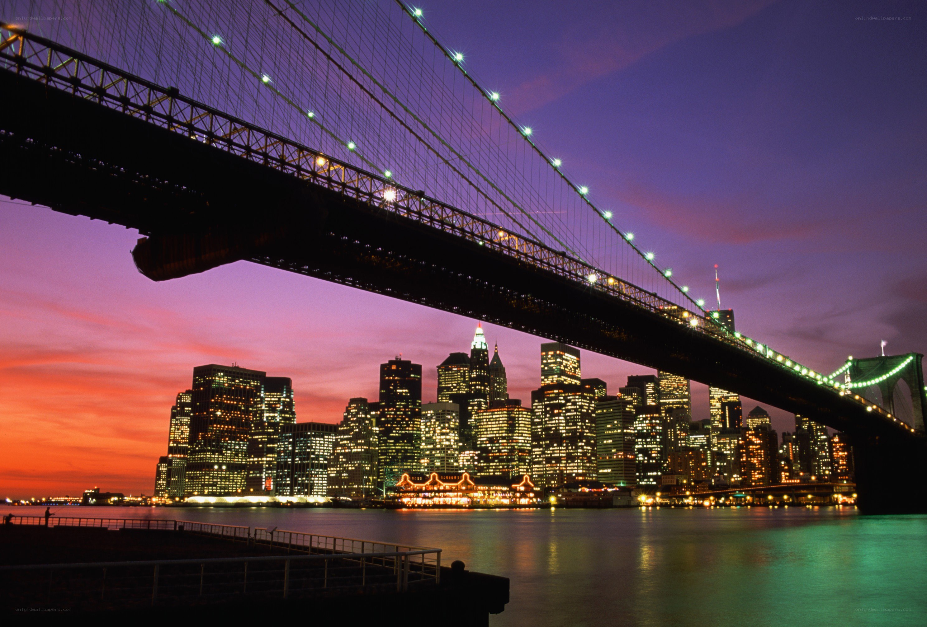 Brooklyn Bridge at dusk