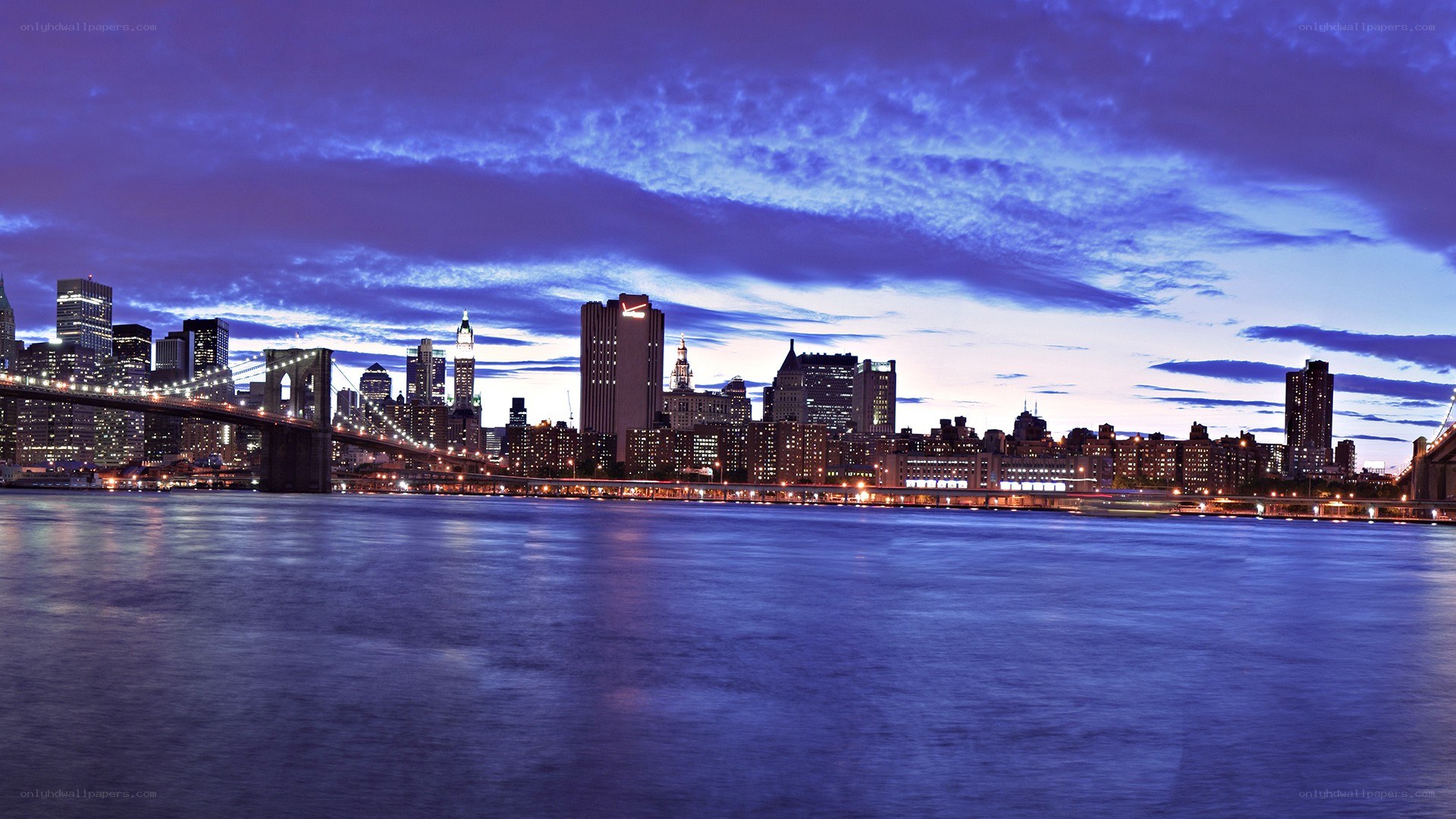 Brooklyn Bridge at dusk