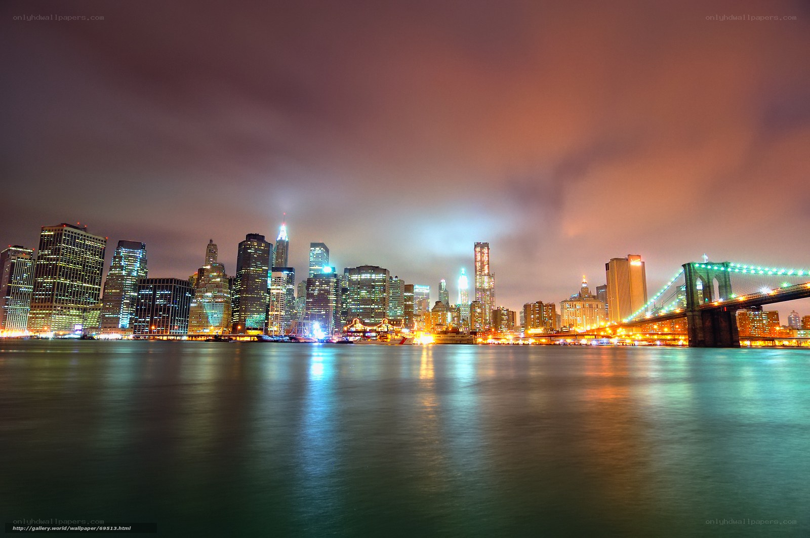 Brooklyn Bridge at night