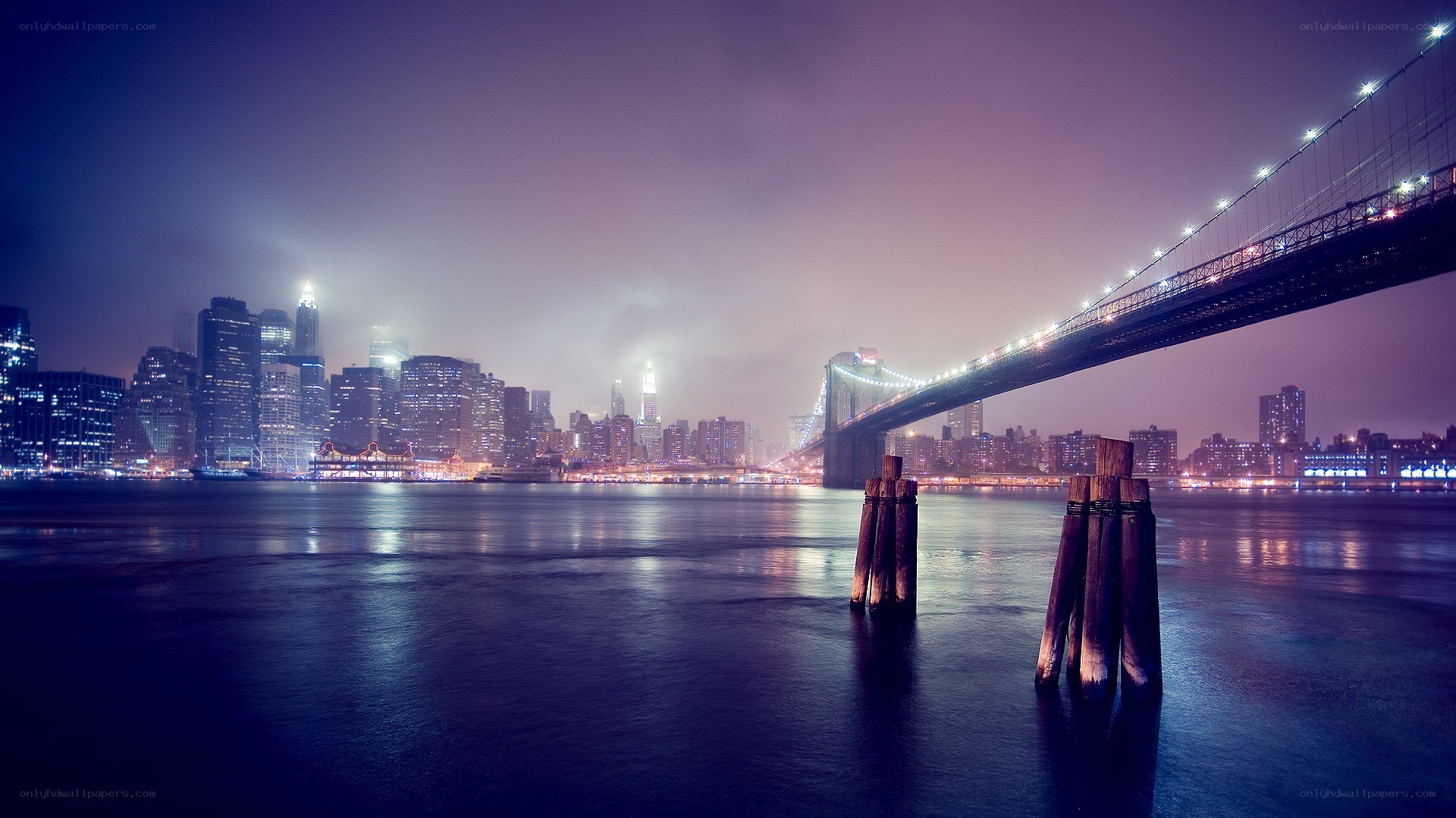 Brooklyn Bridge at night