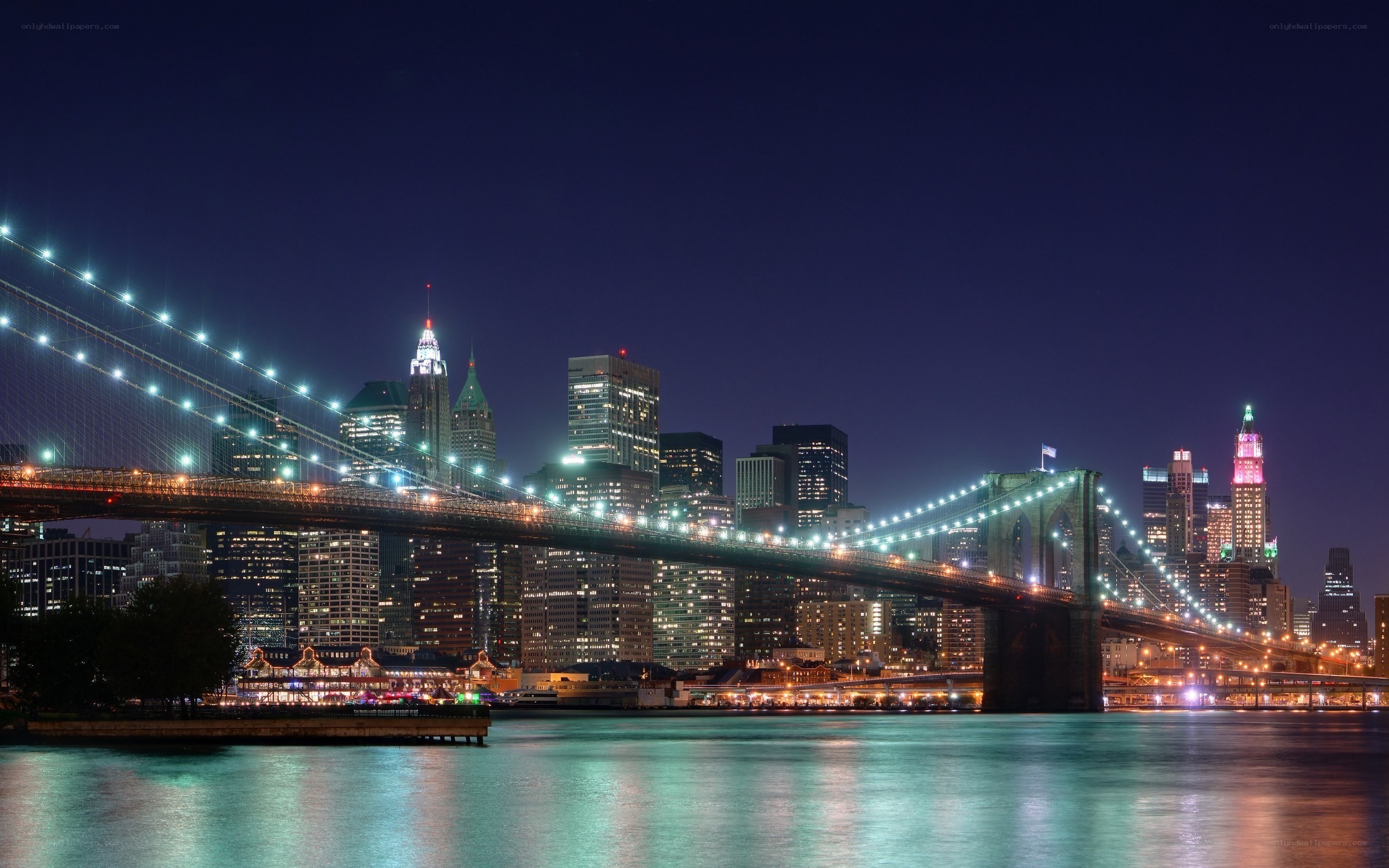 Brooklyn Bridge at night