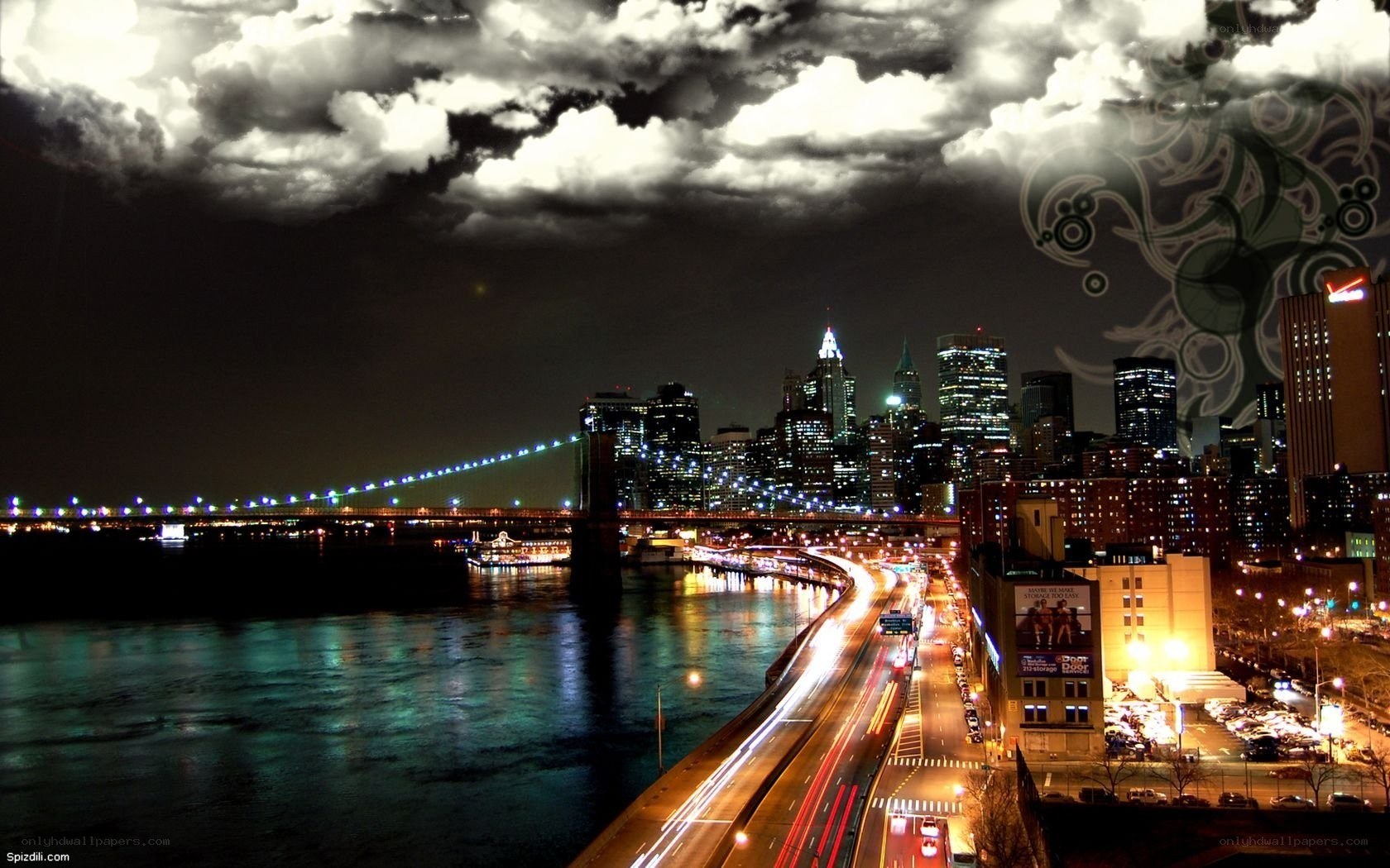 Brooklyn Bridge at night