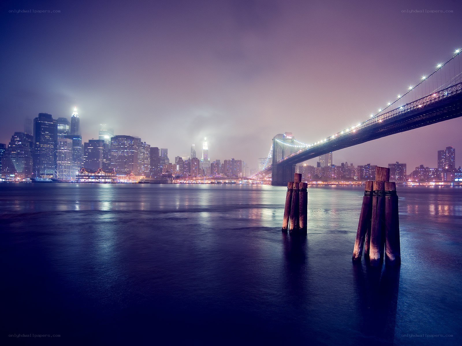 Brooklyn Bridge at night
