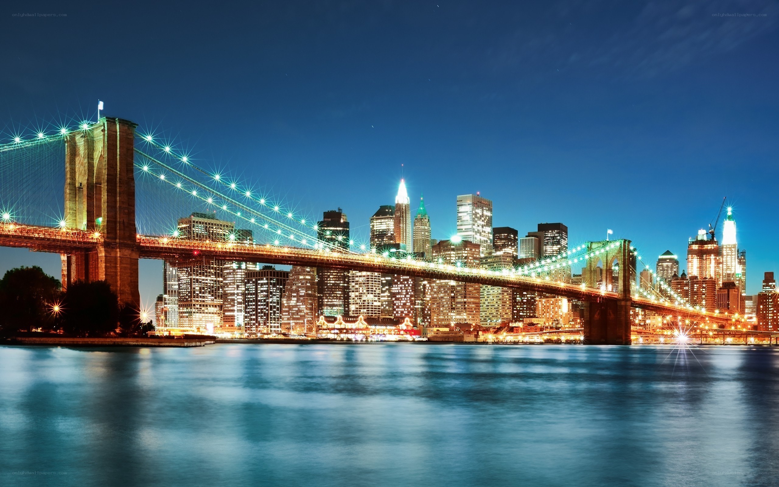 Brooklyn Bridge at night