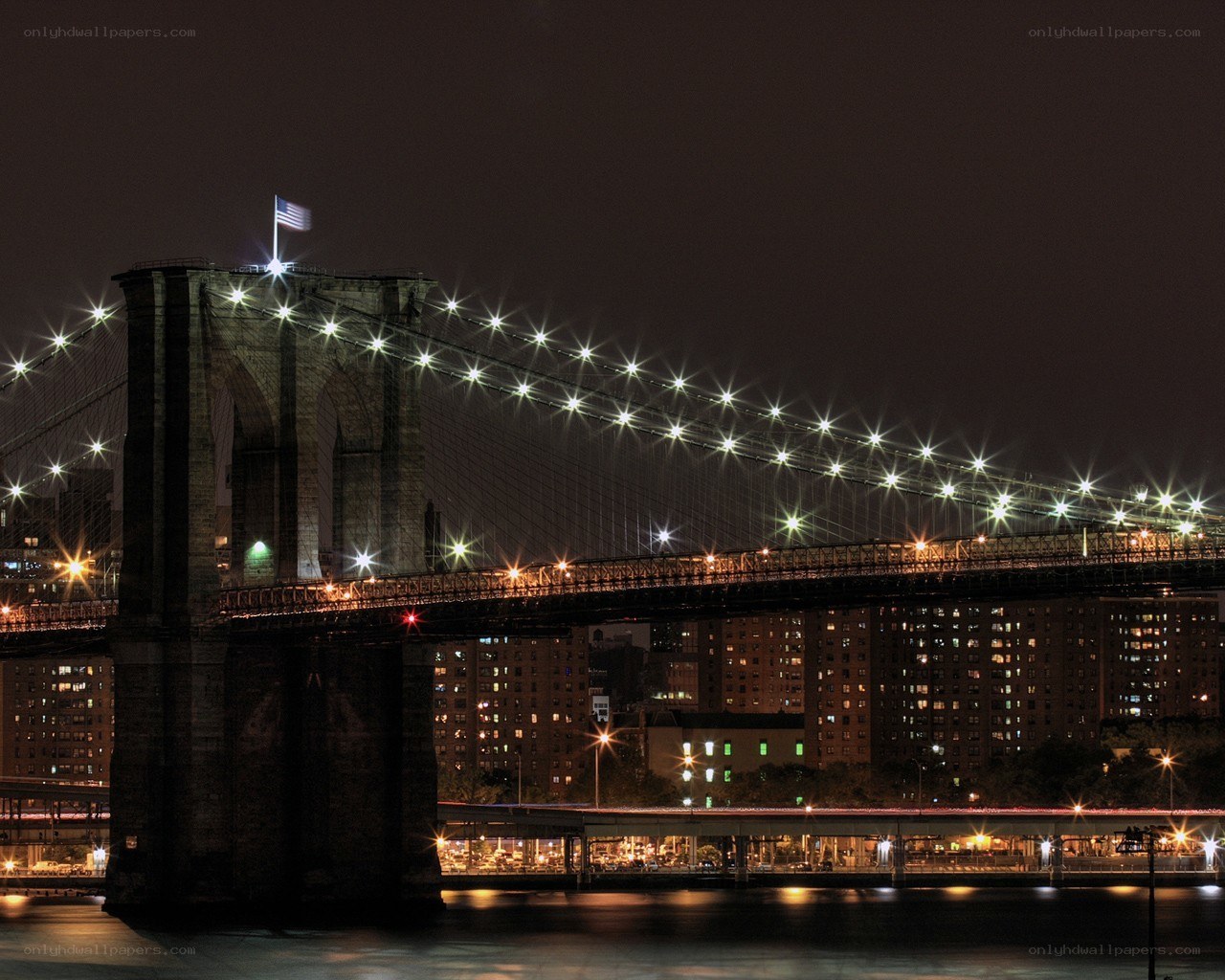 Brooklyn Bridge at night