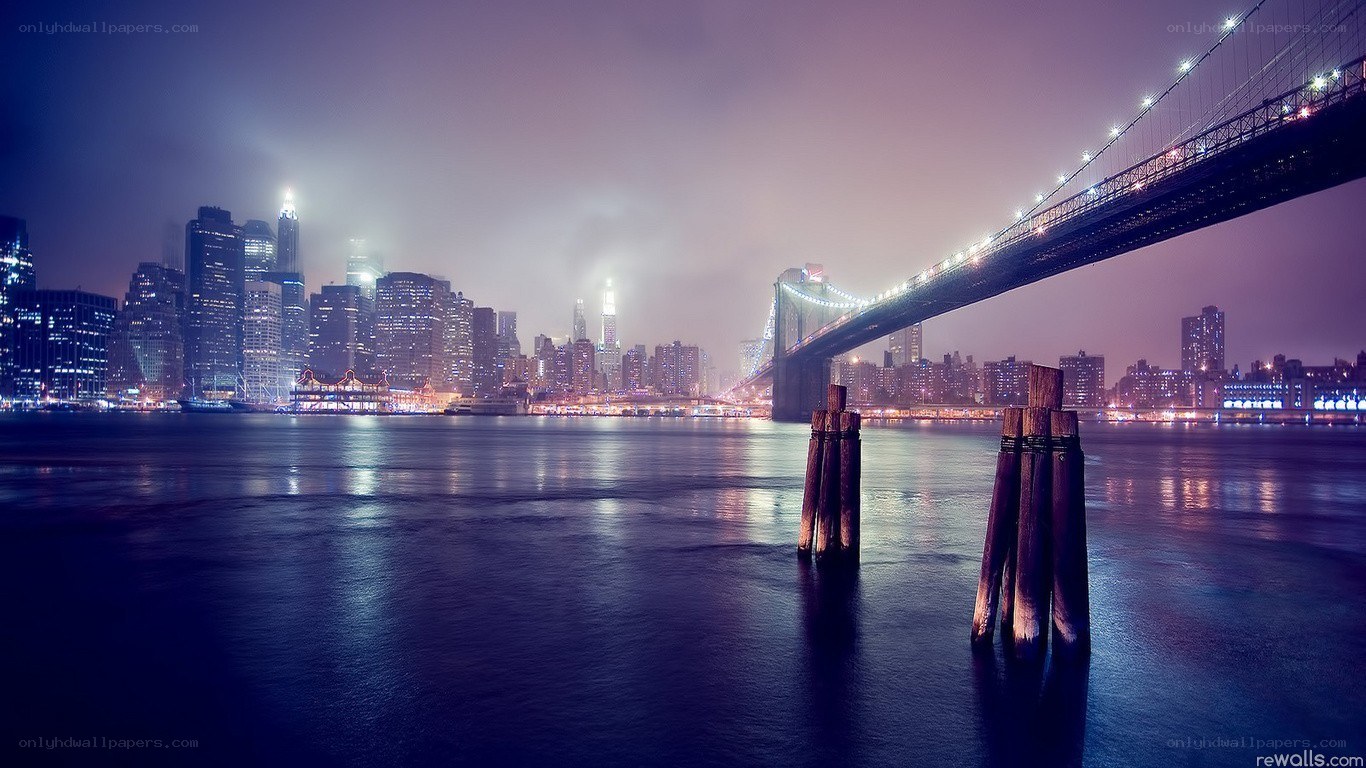 Brooklyn Bridge at night