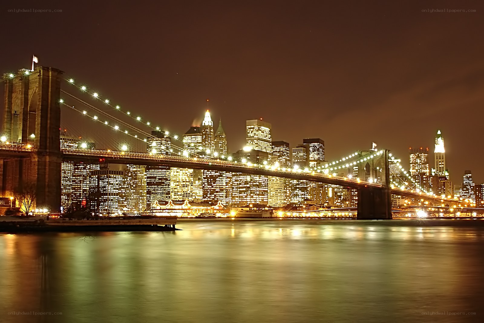 Brooklyn Bridge at night