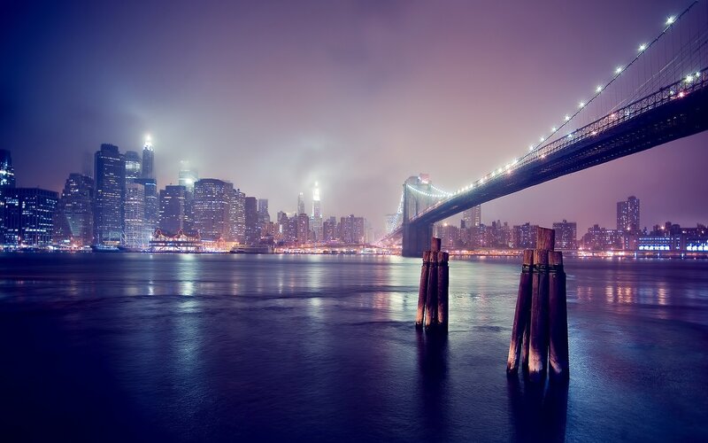 Brooklyn Bridge at night