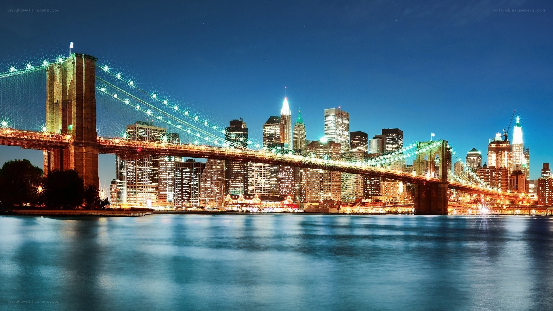 Brooklyn Bridge at night