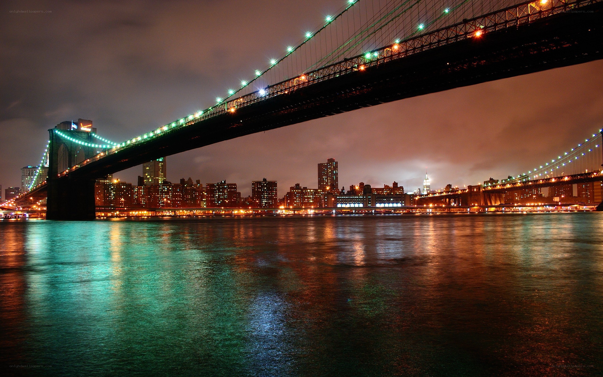 Brooklyn Bridge at night