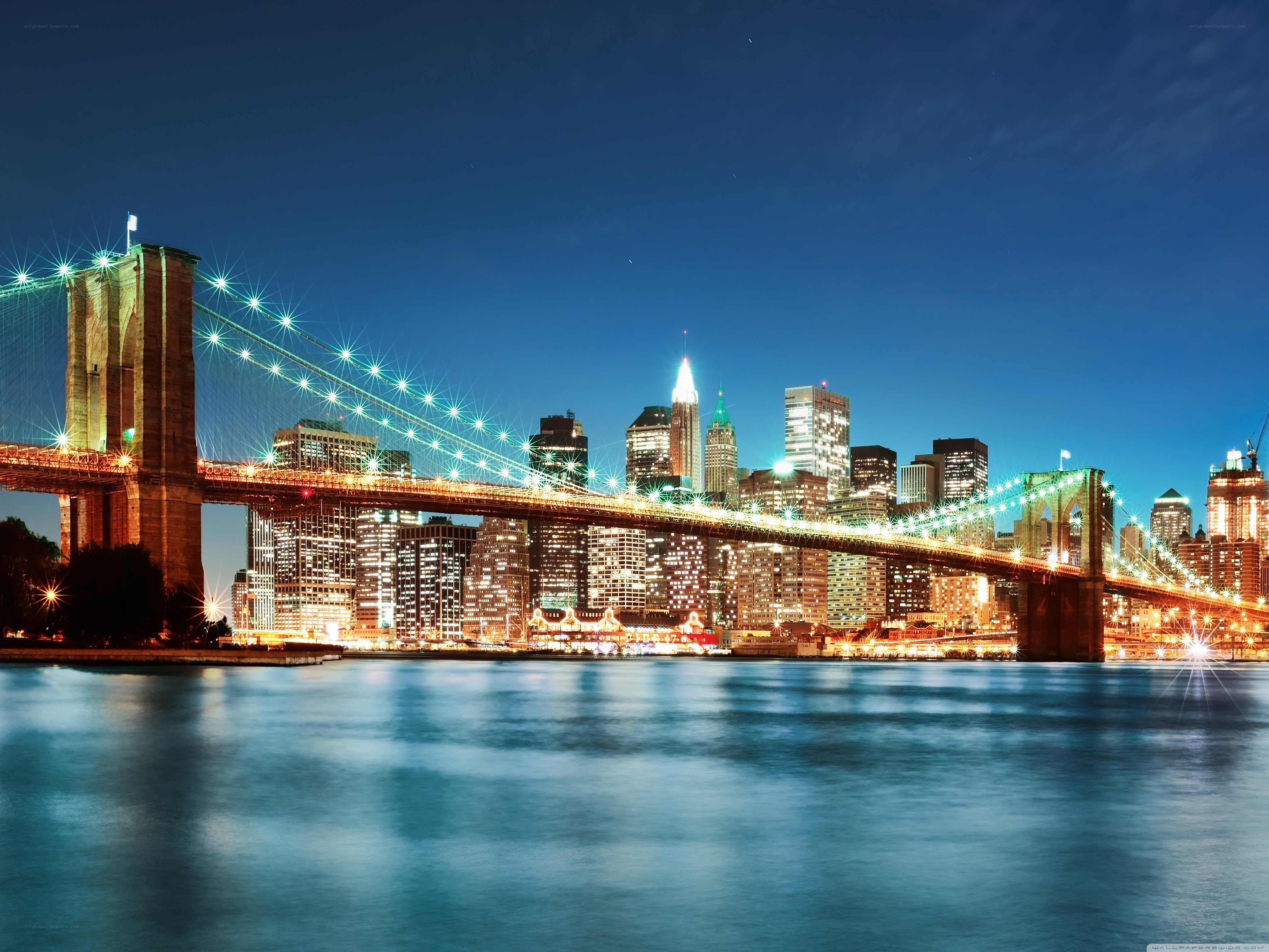 Brooklyn Bridge at night