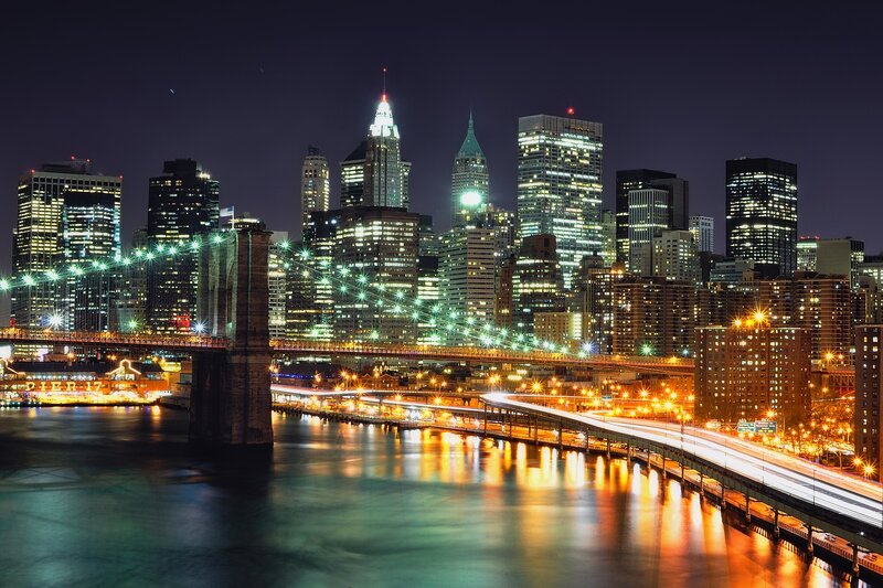 Brooklyn Bridge at night