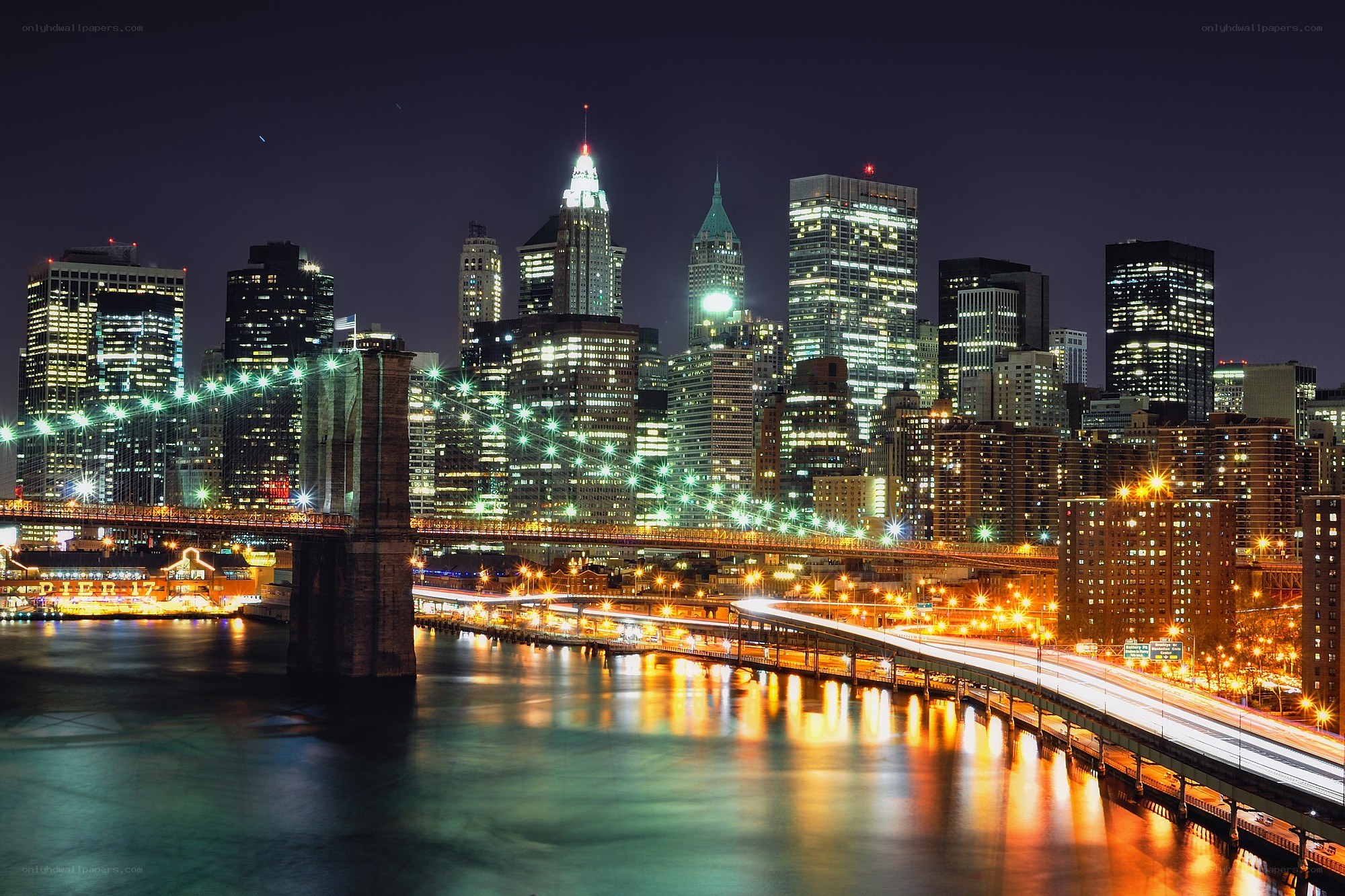 Brooklyn Bridge at night