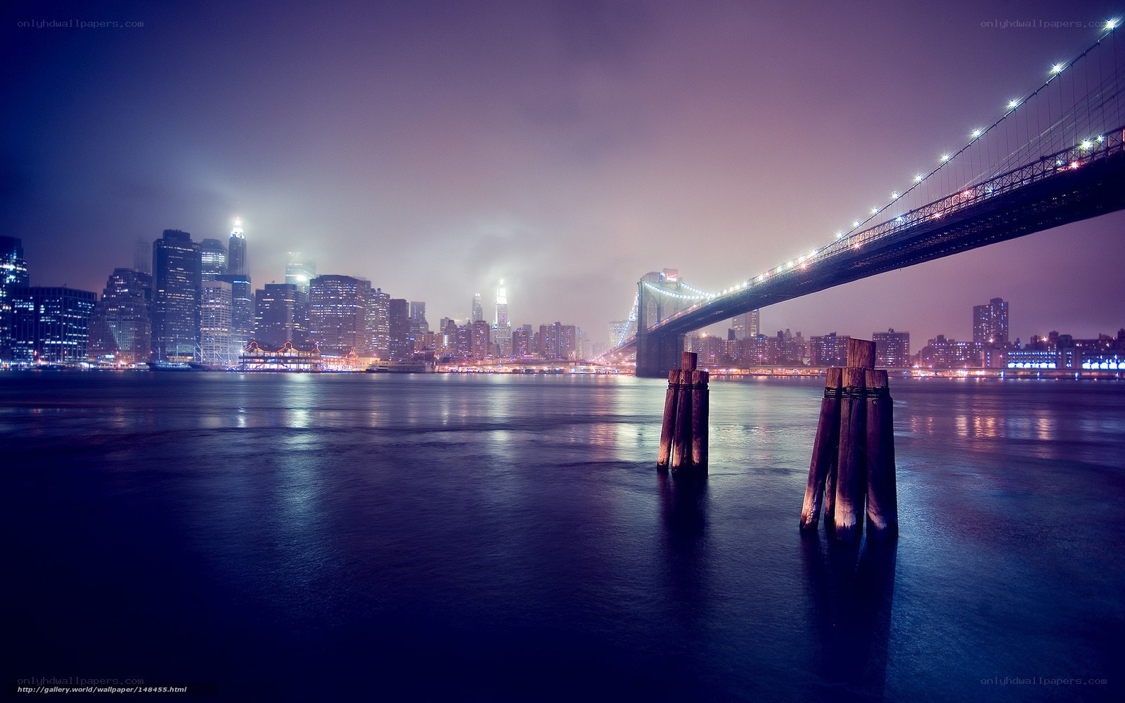 Brooklyn Bridge at night