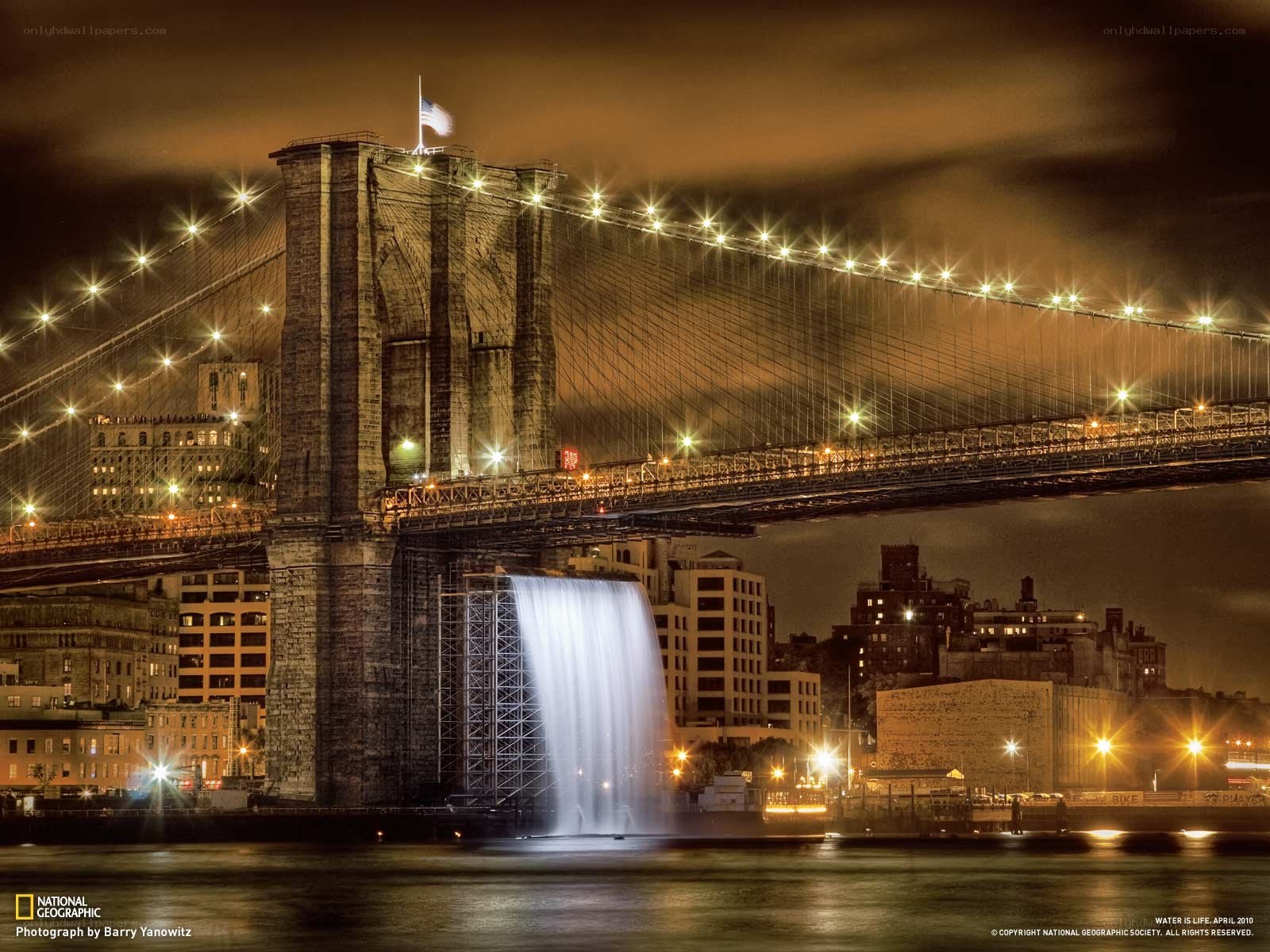 Brooklyn Bridge at night