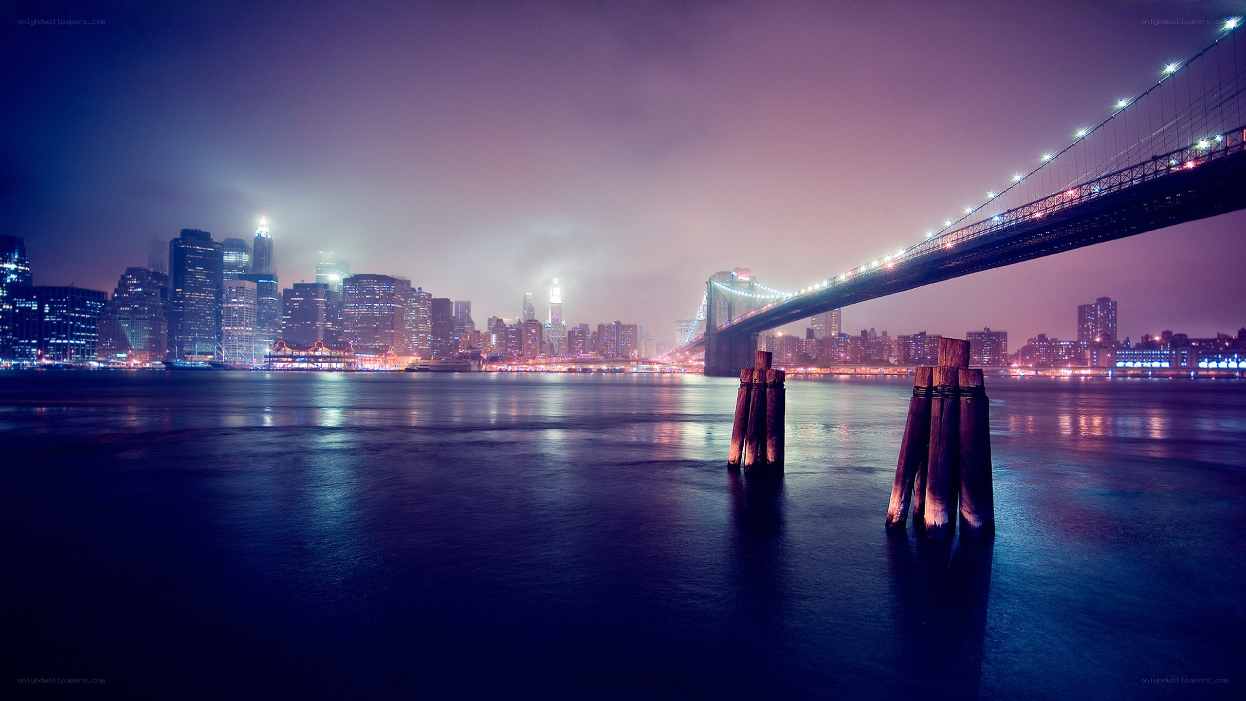Brooklyn Bridge at night